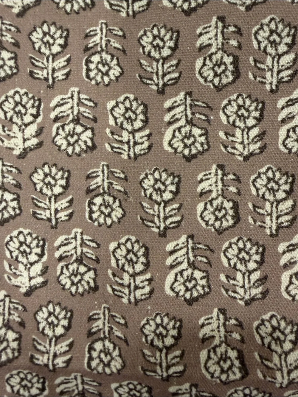 Floral Block Print Patterned Pillow COVER